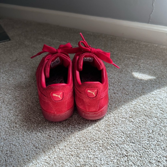 Puma Red Suede Sneakers - Picture 3 of 8